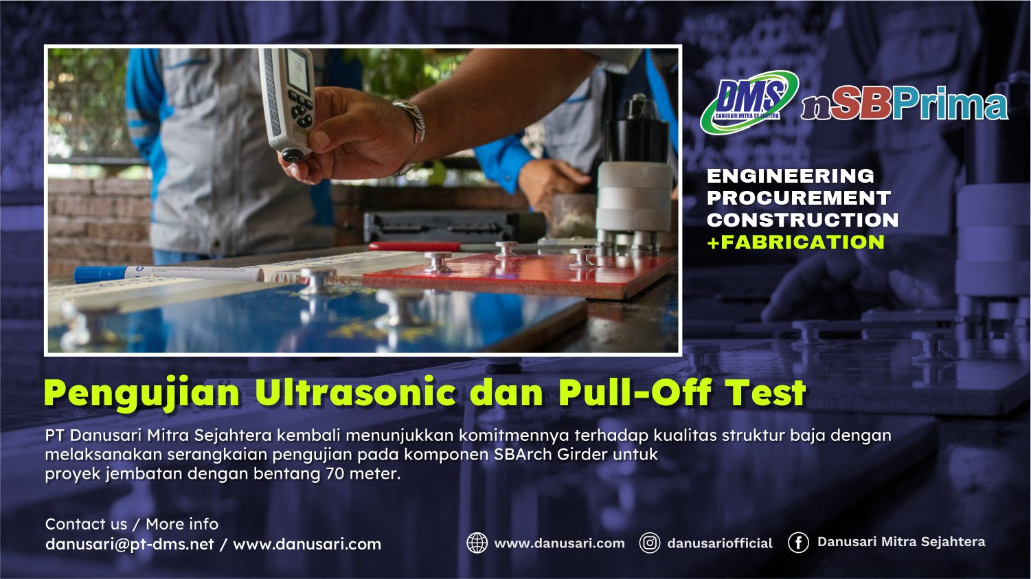 Ultrasonic and Pull-Off Testing on 70-Meter SBArch Girder